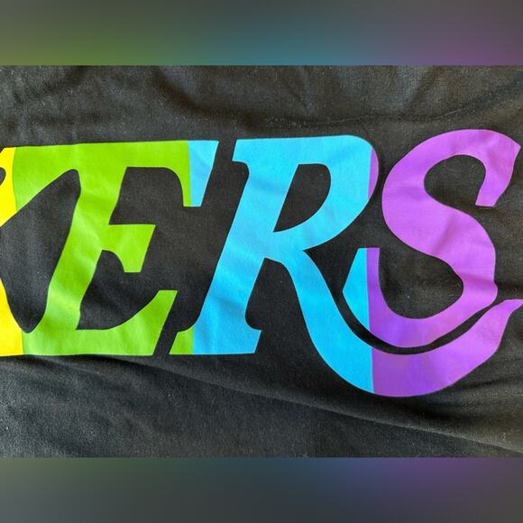 Los Angeles Lakers Pride Shirt Long Sleeve XL Pride Night Black Ring Spun Cotton - Picture 6 of 6